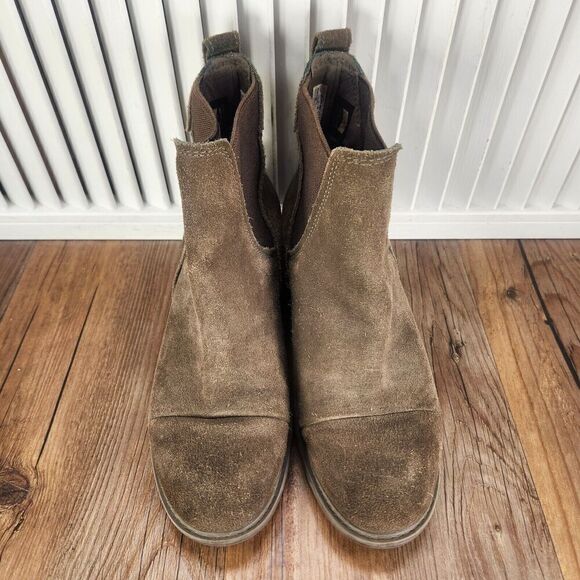 Women 7 Timberland Sutherlin Bay Brown Suede Western Country Ankle Chelsea Boots - Picture 9 of 13